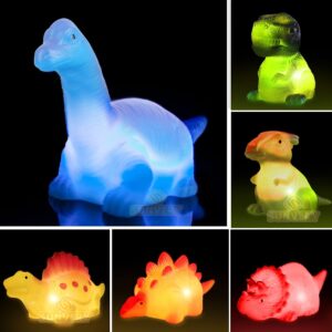 Dinosaur Bath Toys Light Up Floating Rubber Toys for Baby Children Toddler-TB00540-Veeddydropshipping